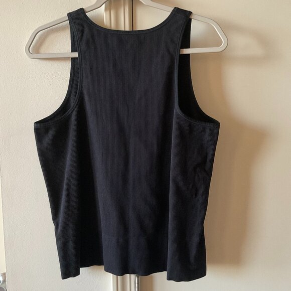 Athleta Aurora Seamless Crop Rib Tank Women’s Size 1X Black - Picture 3 of 5